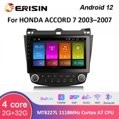 Erisin ES3007A 10.1" Android 12.0 Car Multimedia Player For Honda Accord 2003-2007 GPS TPMS OBD2 DSP Apple Carplay Android auto Radio
