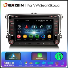 Erisin ES6735V Android 13.0 Car Stereo DVD For VW Passat Seat Skoda GPS Navi Wireless CarPlay Auto Radio DSP 4G LTE BT5.0 Multimedia