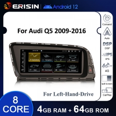 Erisin ES3805QL Android 12 CarPlay For Audi Q5 MMI 4G Car Multimedia GPS Navigation Auto Radio Screen DSP BT5.0 IPS