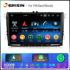 Erisin ES6791V Android 13.0 Car Stereo For VW Sharan Golf Seat Altea Skoda Fabia GPS Navi CarPlay Auto Radio DSP 4G LTE BT5.0