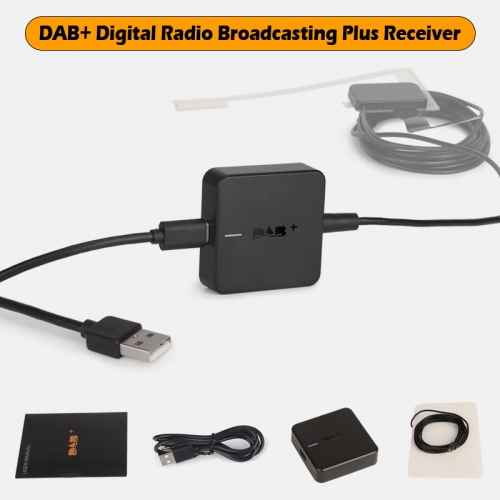 Erisin ES354N DAB+ Digital Radio Box Aerial Amplified Antenna for Android 6.0/7.1/8.0/9.0/10/11/12/13 Stereos