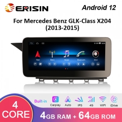 Erisin ES3654G IPS-Screen Android 12.0 Car Stereo For Mercedes Benz GLK-Class X204 GPS WiFi 4G SIM Slot Wireless Apple CarPlay Android Auto