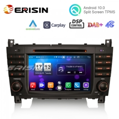 Erisin ES8718C 7" DSP Android 12.0 Car GPS DVD For Benz C/CLC/CLK Class W203 W209 Stereo CarPlay & Auto GPS 4G DAB+