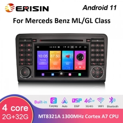 ES2783L 7" Android 11.0 Car Radio DVD Player For Mercedes Benz GL-Class X164 ML-Class W164 Built-in Carplay Android Auto DSP WiFi