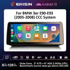 Erisin ES4692C 8G+128G Android 13.0 Car Stereo For BMW E90 E91 E92 E93 CCC Screen Upgrade GPS CarPlay Auto Radio DSP IPS Multimedia