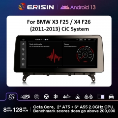 Erisin ES4625N 128G Android 13.0 IPS Screen BMW X3 F25 X4 F26 NBT Car Stereo Multimedia Video Player Head Unit Carplay Auto SWC Wifi