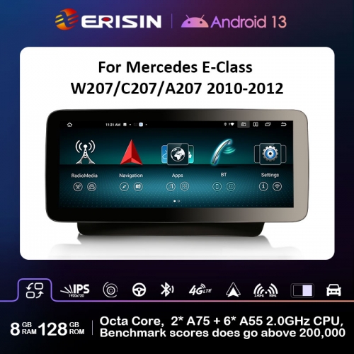 ES46E20R Right-Hand-Drive 12.3" Android 13 Car Multimedia Screen Upgrade GPS For Benz E-Class W207 C207 A207 2009-2012 NTG 4.0 WiFi 4G BT CarPlay Auto