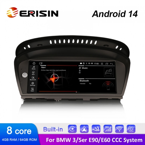 ES3260I 8.8" Octa-Core IPS Android 14.0 Car Stereo for BMW 3er E60 E61 E63 E64 E90 E91 E92 E93 CIC OEM Radio GPS 4G SIM Wireless CarPlay Android Auto