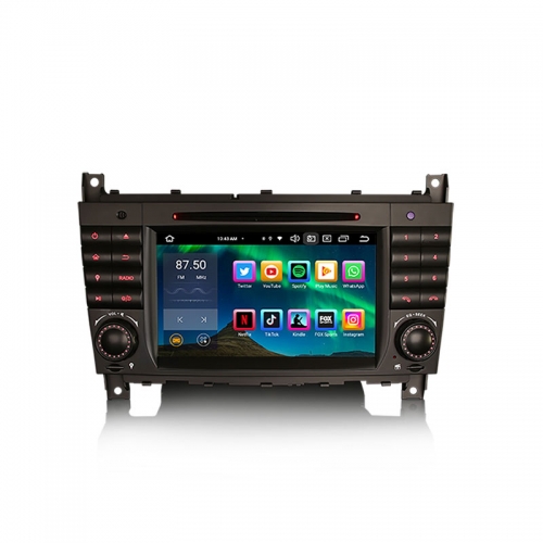 Erisin ES8569C 7" DSP Android 14.0 Car Stereo DVD CarPlay & Auto GPS 4G DAB+ For Mercedes Benz C-Class CLC W203 CLK W209