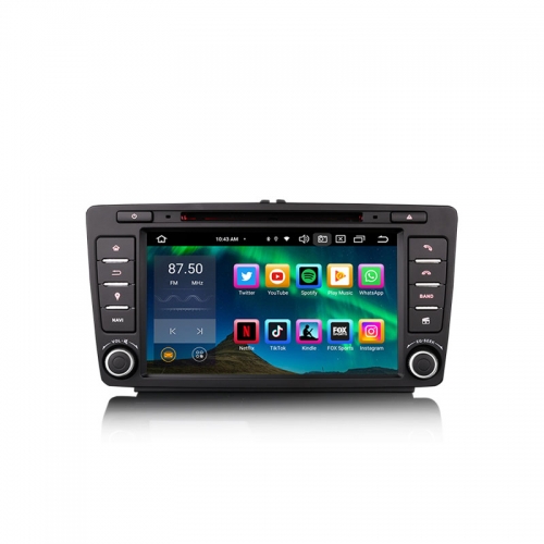 Erisin ES8526S 8" Skoda Octavia Rapid Roomster Superb Yeti Android 14.0 Car Stereo DSP CarPlay & Auto GPS TPMS DAB+ 4G Multimedia DVD System
