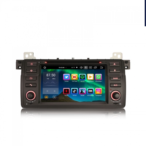 Erisin ES8546B 7" Android 14 IPS Autoradio GPS Wireless CarPlay Auto Stereo SWC DTV DSP For BMW E46 M3 Rover 75 MG ZT