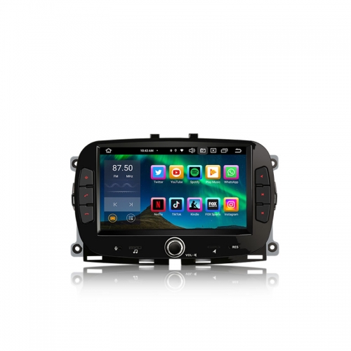 Erisin ES8551F 7" Android 14.0 Car Stereo For Fiat 500/500C/500S/500E 2016-2019 and 500 Hybrid 2020-2021 CarPlay Auto Radio Bluetooth 4G SIM Card SWC