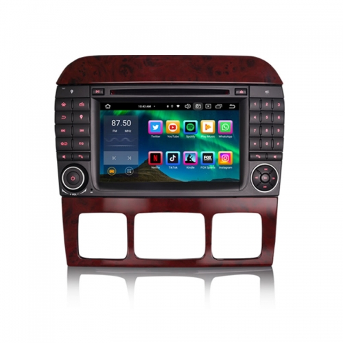 Erisin ES8582S 7" DSP Android 14.0 Car DVD CarPlay & Auto GPS 4G DAB+ for Mercedes Benz S-Class W220 CL-Class W215 Stereo