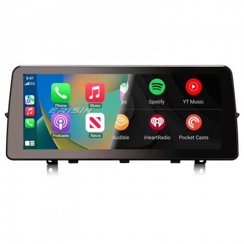 Erisin ES4684I 8G+128G IPS Android 14.0 Car Stereo For BMW X1 E84 CIC System Car Multimedia Player Screen Upgrade GPS WiFi 4G LET CarPlay Android Auto