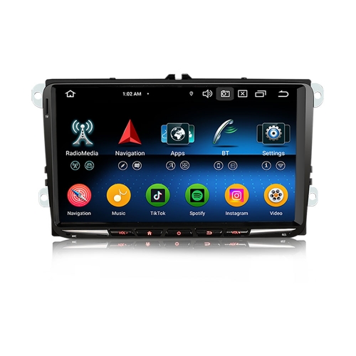 Erisin ES5791V HD Android 14.0 Car Stereo For VW Golf Plus Jetta V Bora EOS Seat Alhambra Skoda Superb GPS Sat CarPlay Auto Radio DSP 4G LTE BT5.0