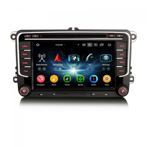 Erisin ES6735V Android 14.0 Car Stereo DVD For VW Passat Seat Skoda GPS Navi Wireless CarPlay Auto Radio DSP 4G LTE BT5.0 Multimedia