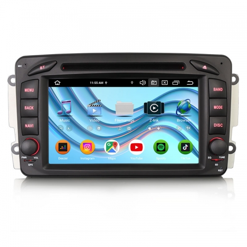 Erisin ES9163C 8GB+128GB DSP Android 16.0 Car DVD CarPlay Auto GPS 4G DAB+ for Mercedes Benz C-Class W203 S203 G-Class W463 A-Class W168 Stereo