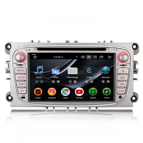 Erisin ES9168FS 8G+128G DSP Android 16.0 Car DVD CarPlay & Auto GPS TPMS DAB+ Canbus IPS for Ford Mondeo Focus Galaxy S-MAX C-MAX Stereo