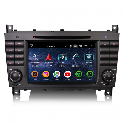 Erisin ES9169C 8GB+128GB DSP Android 16.0 Car DVD CarPlay Auto GPS 4G DAB+ for Mercedes Benz G-Class W463 CLC Class C-Class W203 Stereo