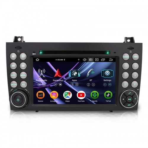 Erisin ES9140S Android 16 8GB RAM 128GB ROM Car Stereo Wireless CarPlay Android Auto DSP 16-Band EQ GPS 4G WiFi for Mercedes-Benz SLK R171 2004-2011