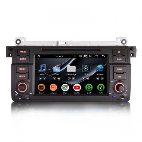 Erisin ES9146B 8GB+128GB For BMW E46 M3 Rover 75 MG ZT Android 16.0 Car Stereo CarPlay & Auto Radio GPS 4G DAB+ DSP Canbus DVD