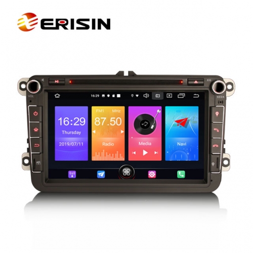 Erisin ES2715V 8" Android 12.0 VW EOS Golf 5/6 Polo Passat Tiguan T5 Multivan Seat Car Stereo GPS Navi CarPlay DSP DVD DAB+ Radio