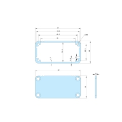 aluminium tube 57*28-L anodized enclosure suppliers extruded aluminium box case