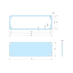 84*28*100 aluminum extrusion design guide pcb enclosure box electronics case