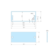 58*24-L small aluminium enclosure,aluminum electronic instrument enclosures aluminium box electronics,extruded housing,anodized aluminum enclosure