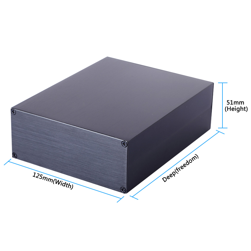 125*51 仪表铝型材外壳体 DIY铝合金盒子 pcb外壳 铝壳体铝盒定做