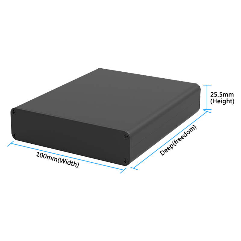 100*25.5-L cheap aluminium project enclosure metal box for electronics enclosures