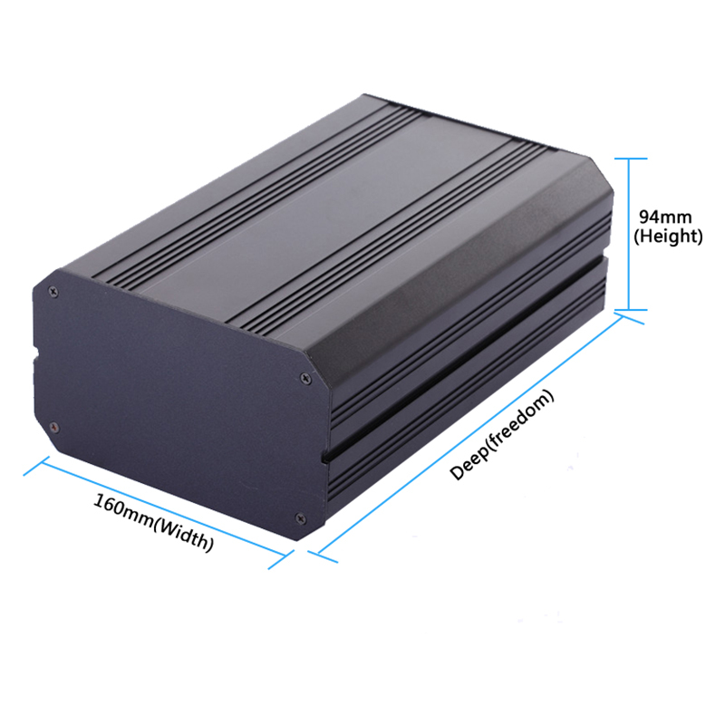 160*94-L aluminium casing sheet metal box manufacturer panel box pcb case