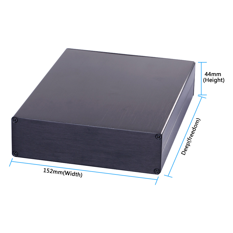 152*44仪器仪表铝型材铝合金盒子电源盒控制器外壳壳体定制开孔