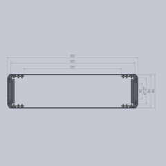 PE002-2U 337*2u*250 custom project enclosure electrical boxes chassis