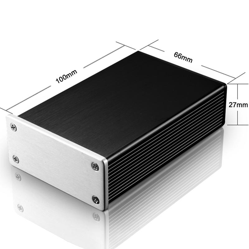铝型材外壳体 DIY功放PCB线路板外壳 仪表仪器外壳铝壳 66*27*100