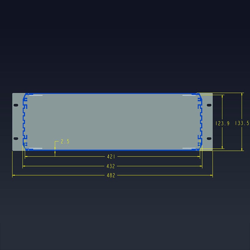 PD002-3U electrical rack cabinet project box enclosure