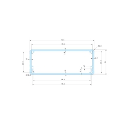 74x29-95 diy amplifier chassis electric aluminium enclosure aluminium box housing