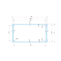 106x55-155 amplifier chassis enclosure equipment case aluminum amplifier enclosure