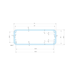 71x25.5-100 amplifier box electronics case china enclosure aluminium box for electronic device