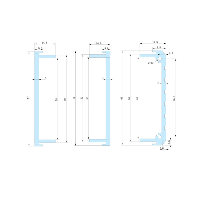 PD001-1.5U electronics rack cabinet box enclosures housing design