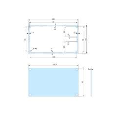 145*82-L aluminium project enclosure pcb box black case pcb outdoor equipment enclosure