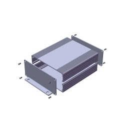 107*47-L aluminum power amplifier enclosure metal electronics box instrument enclosure
