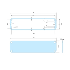 100*25.5-L cheap aluminium project enclosure metal box for electronics enclosures