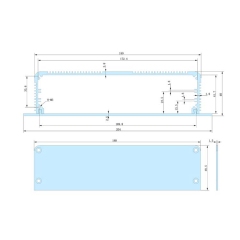 204*48-L wall mount electronics enclosure metal project case