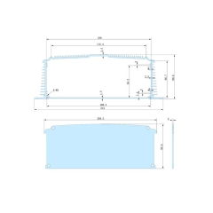 234*80.5-L electrical wall mount project control box cnc enclosure mounting pcb in enclosure