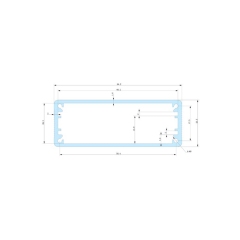 64x23.5-100 small aluminum amp enclosure box for electrical