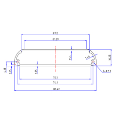 80.5*16.5Anodizing powder coating wall mounting junction aluminum case for electronics radiator