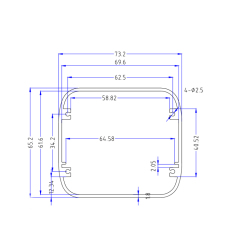 73*65amplifi circuit thermostat case ip54 aluminum waterproof enclosure aluminum diecasting