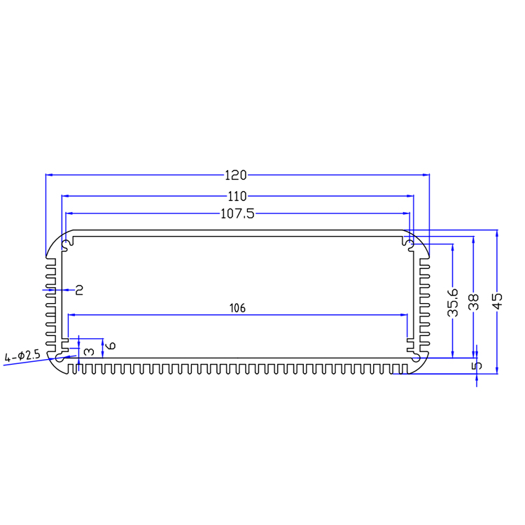 120*45Chinese Manufacture Aluminum Junction Box Electrical Smart Box