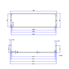 150*46PCB铝盒带固定铝型材壳体移动电源主板铝外壳控制器BIY铝壳